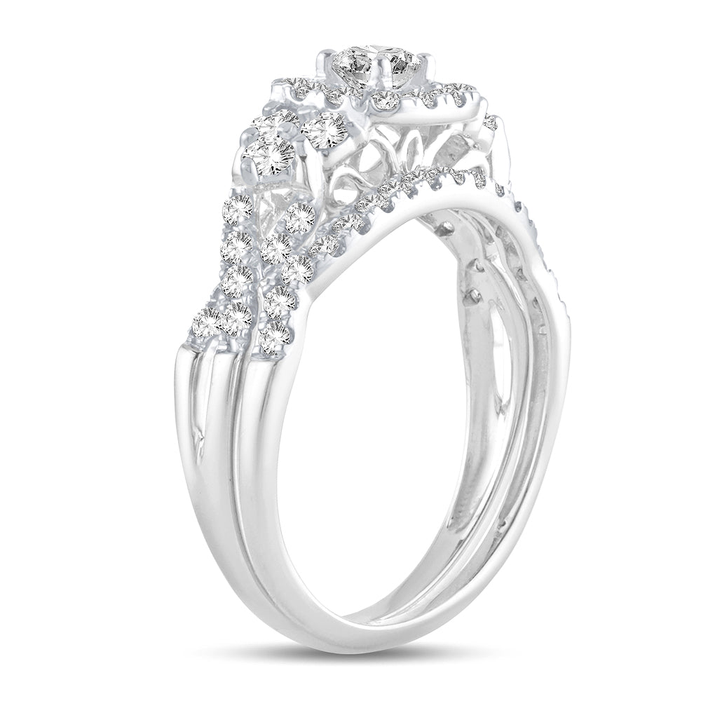 14k White Gold 1CT Lab Diamond Engagement Ring