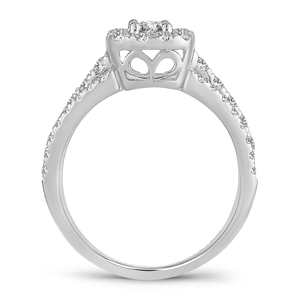 14k White Gold 1CT Lab Diamond Engagement Ring