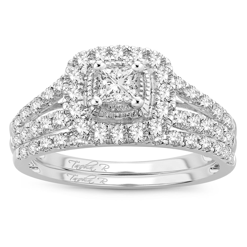 Timeless 14k White Gold 1CT Lab Diamond Bridal Ring