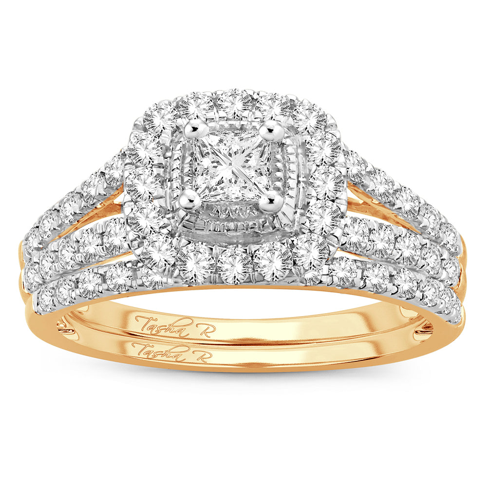 Brilliant 14k Yellow Gold 1CT Lab Diamond Engagement Ring