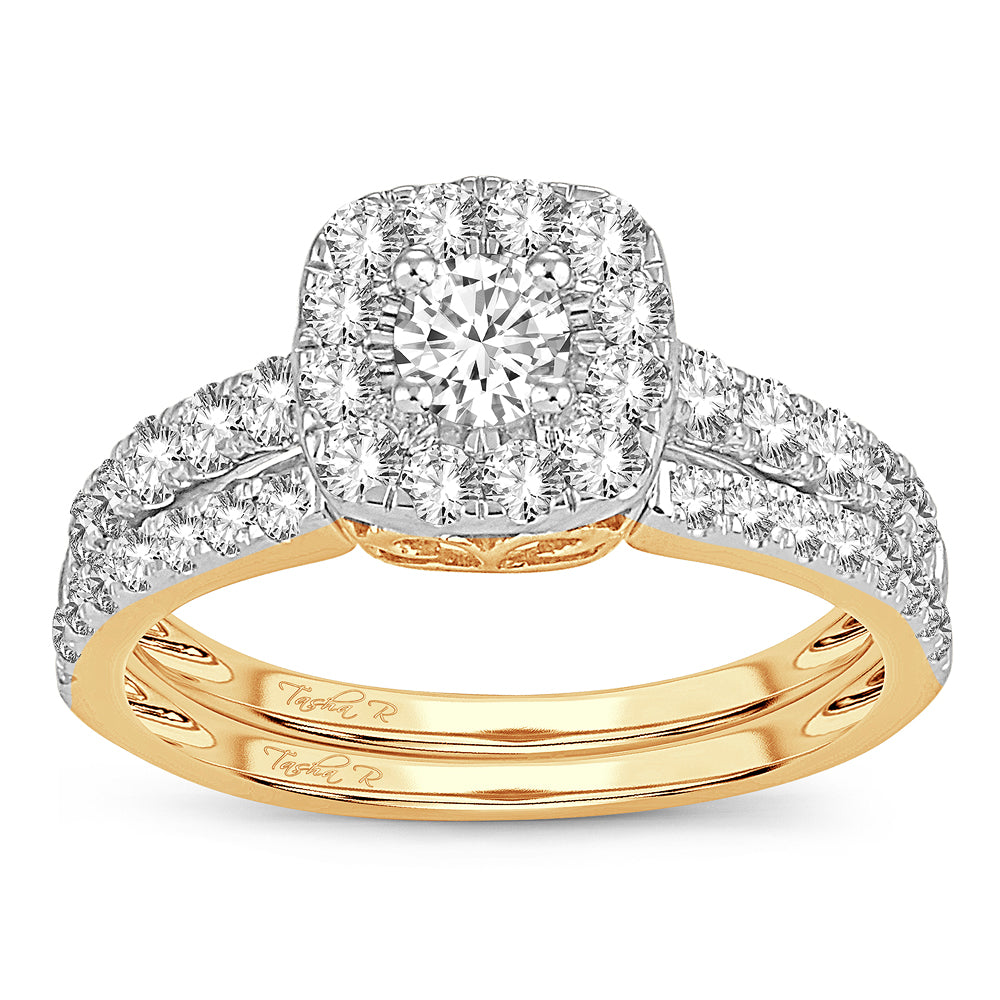 14K Yellow Gold 1CT Lab Diamond Bridal Solitaire Ring