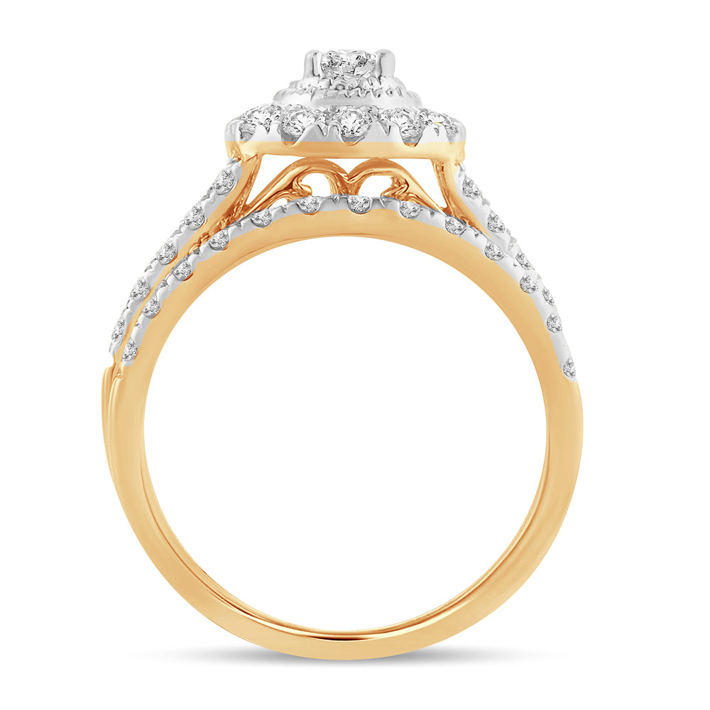 14K Yellow Gold Lab-Grown 1CT Diamond Bridal Ring