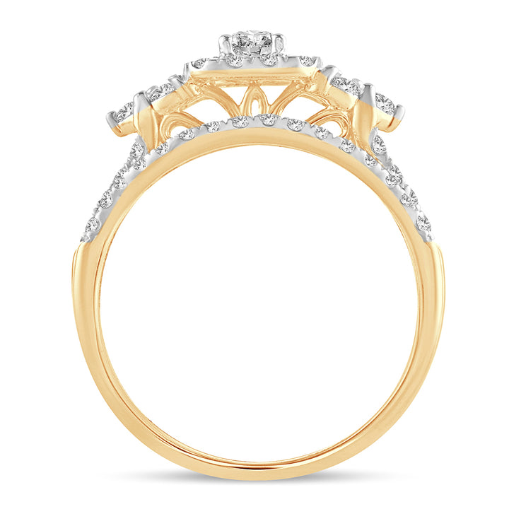 Timeless 14K Yellow Gold 1CT Lab Diamond Engagement Ring