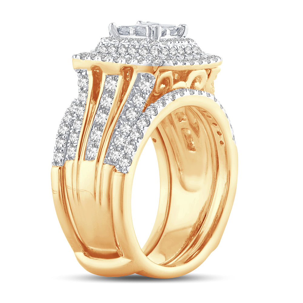 14K Yellow Gold 2.01CT Lab Diamond Bridal Ring