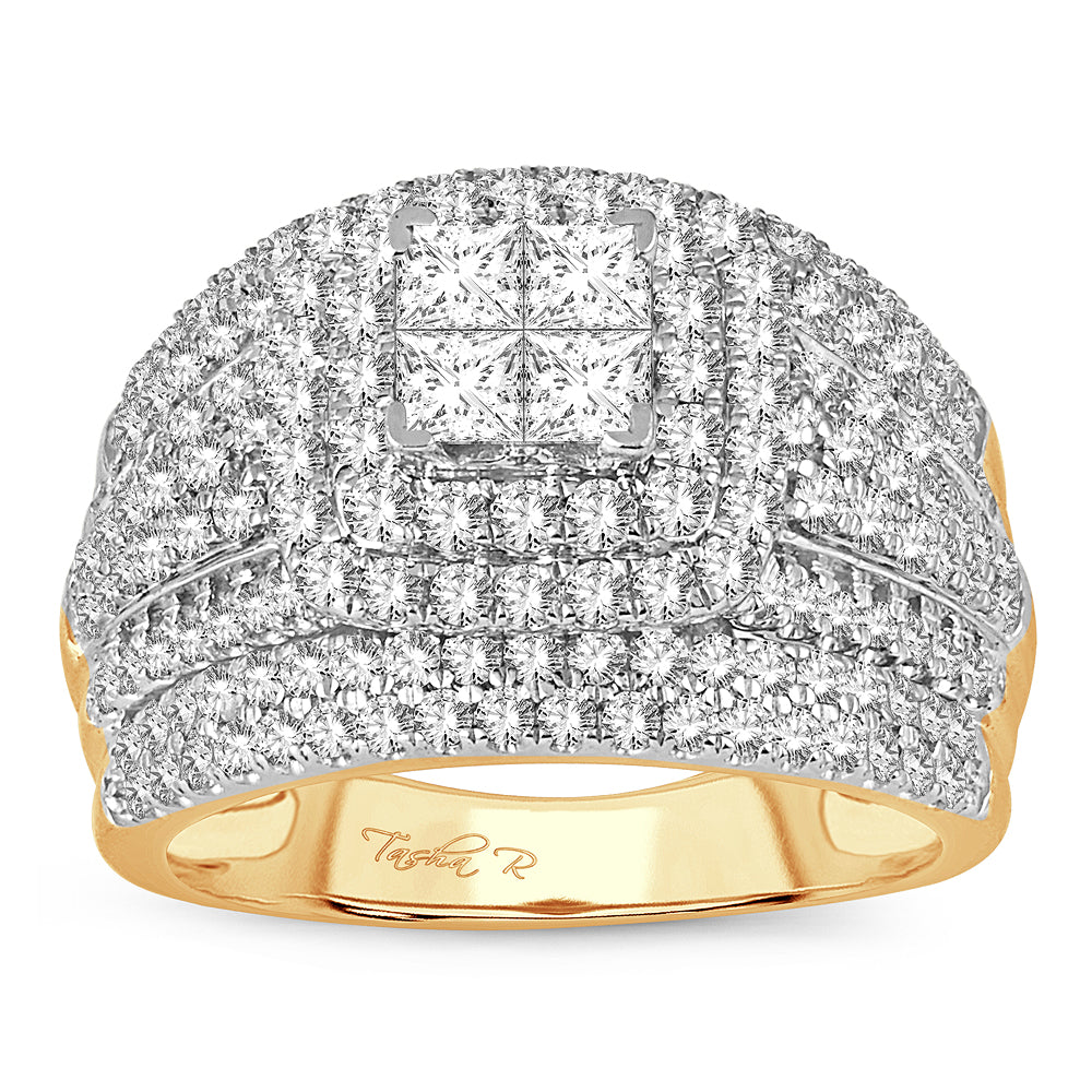 14K Yellow Gold 2.02CT Lab Diamond Womens Bridal Ring