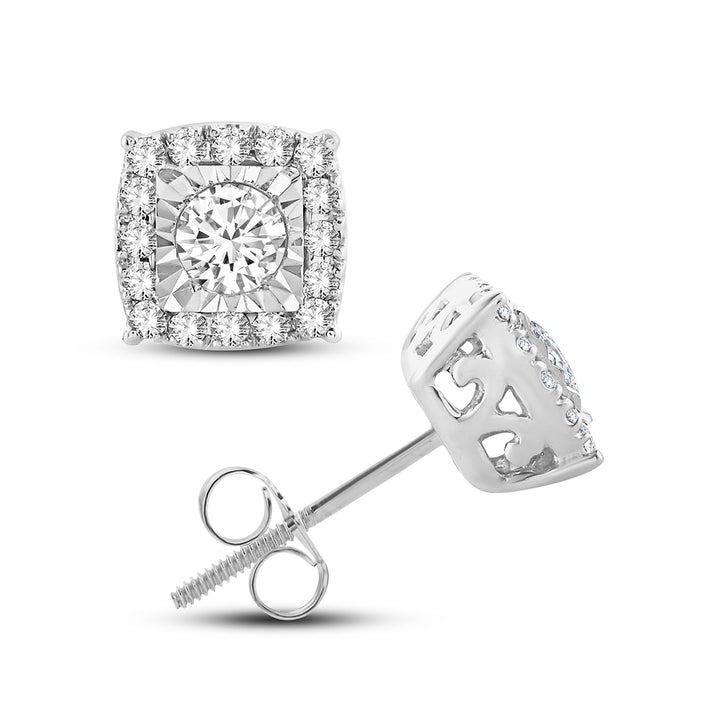 Brilliant 14k White Gold Lab Diamond Stud Earrings (0.50 CT)