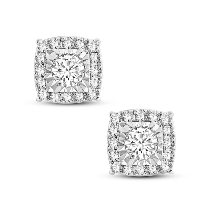 Brilliant 14k White Gold Lab Diamond Stud Earrings (0.50 CT)