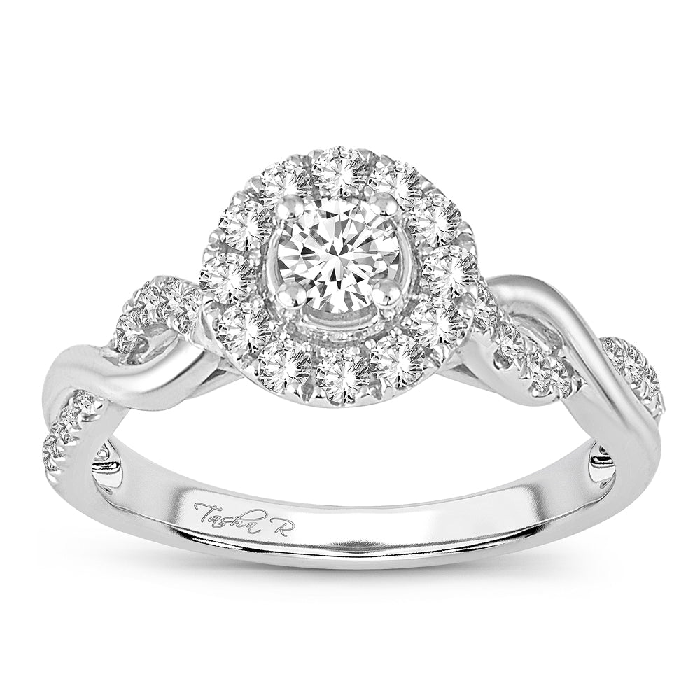 Timeless 14k White Gold Lab Diamond Engagement Ring