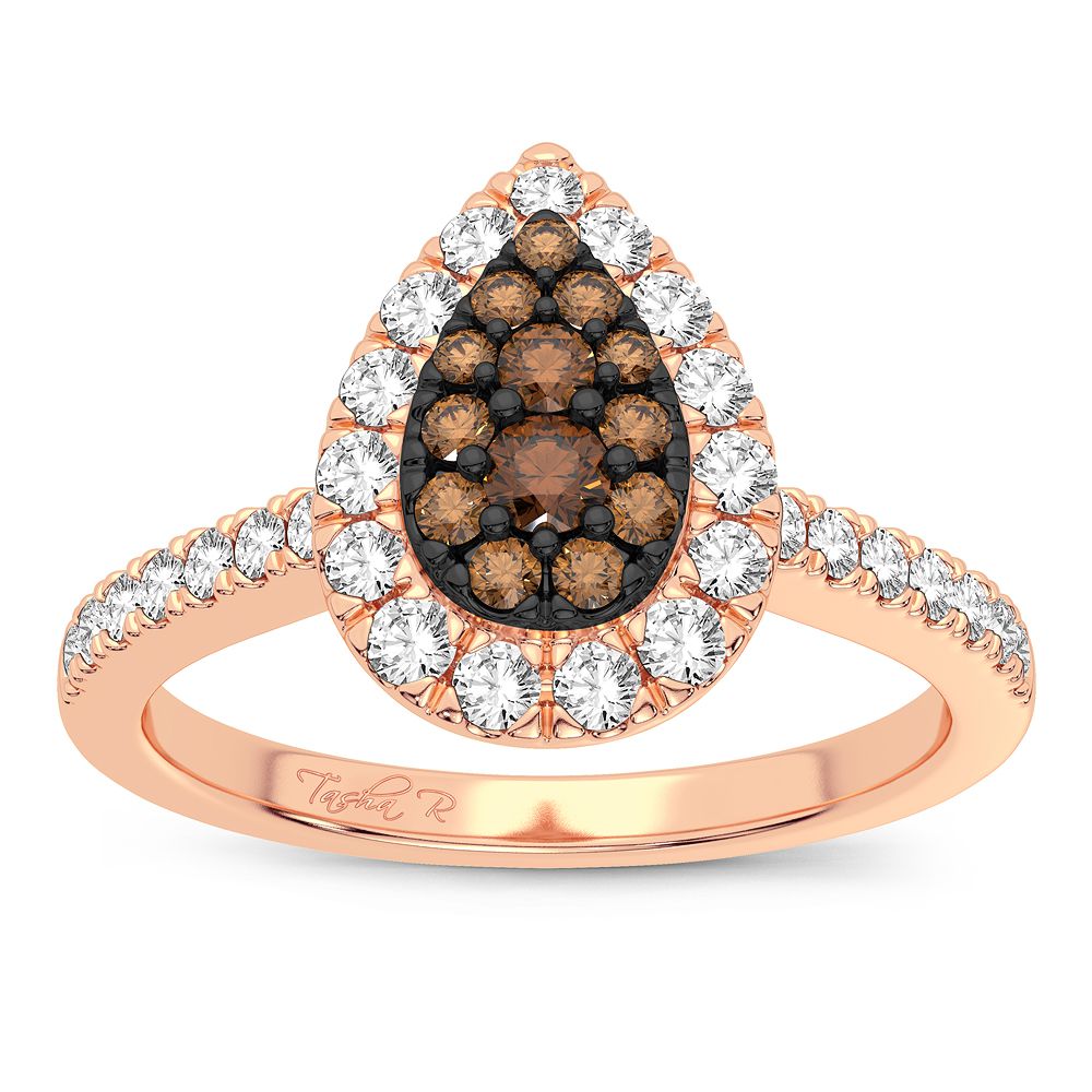 Chic 14k Rose Gold 0.40CT Lab Diamond Fashion Ring