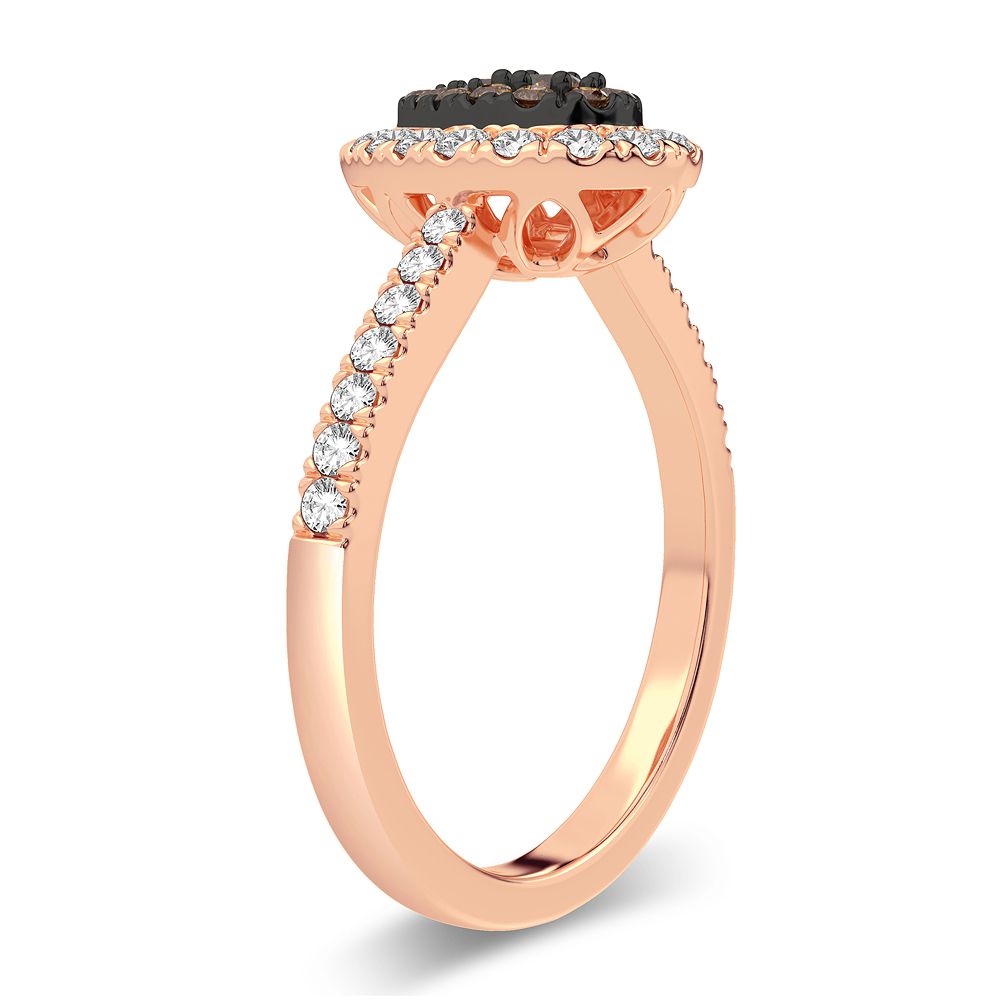 Chic 14k Rose Gold 0.40CT Lab Diamond Fashion Ring