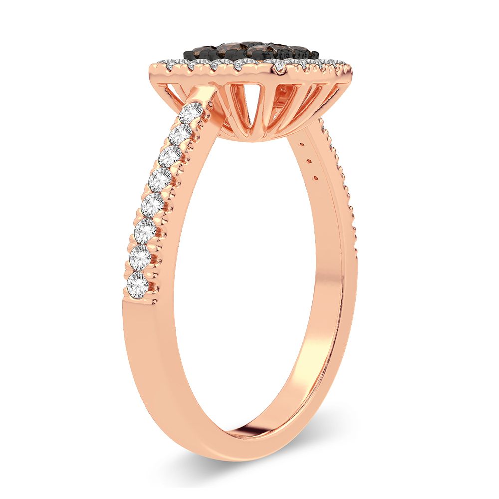 Chic 14k Rose Gold 0.50CT Lab Diamond Fashion Ring