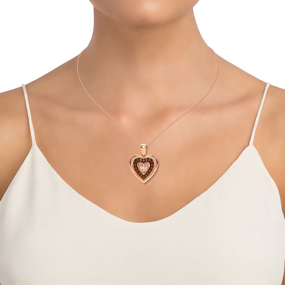 Chic 14k Rose Gold 0.20CT Lab Diamond Pendant