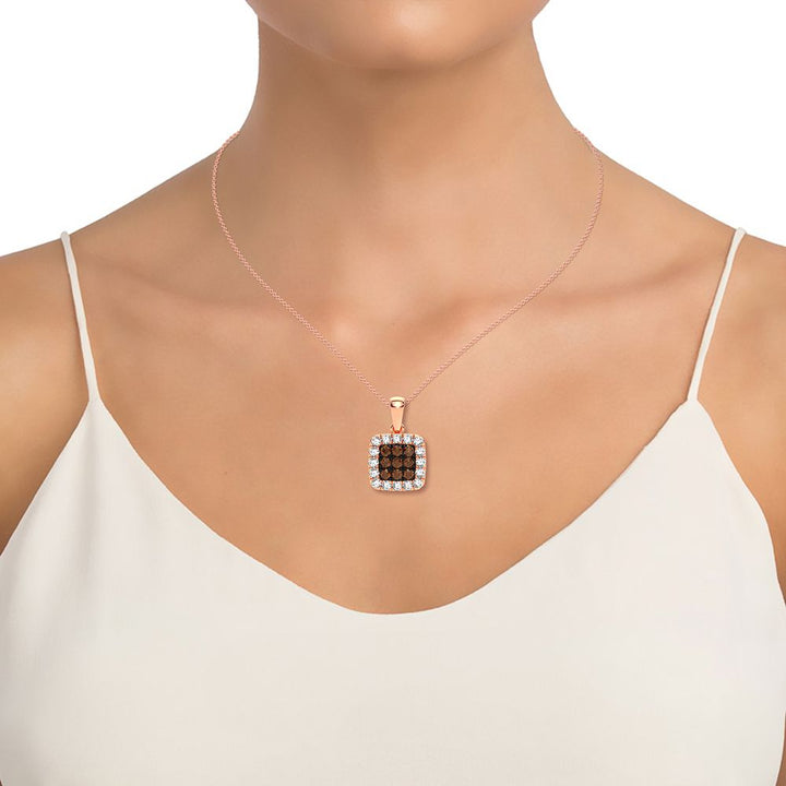 Chic 14k Rose Gold 0.50CT Lab Diamond Womens Pendant