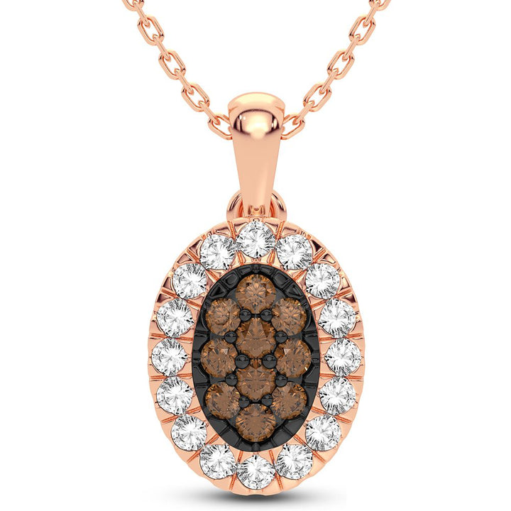 Chic 14k Rose Gold 0.50CT Lab Diamond Womens Pendant