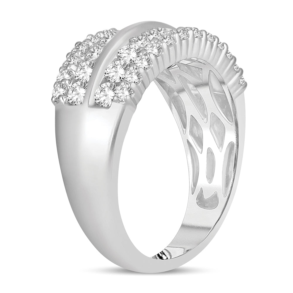 14k White Gold Lab-Grown 1.50CT Diamond Womens Wedding Band