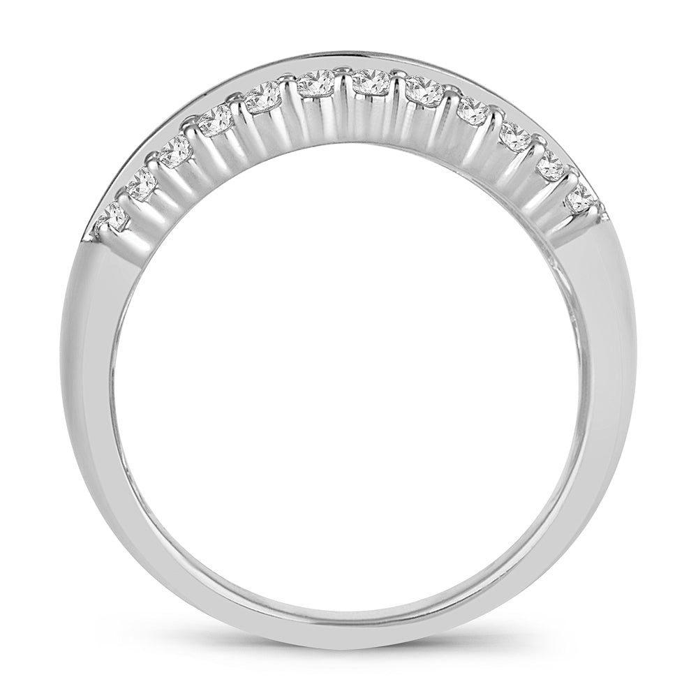14k White Gold Lab-Grown 1.50CT Diamond Womens Wedding Band