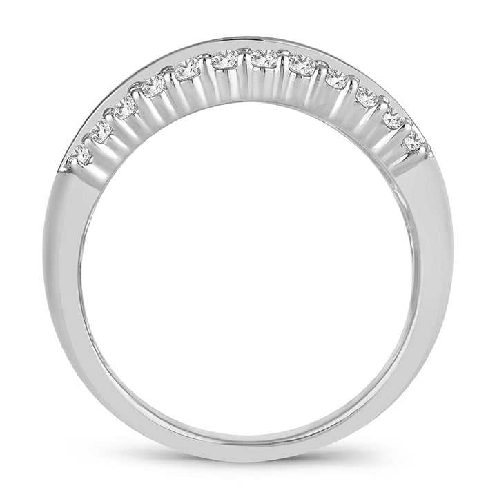 14k White Gold Lab-Grown 1.50CT Diamond Womens Wedding Band