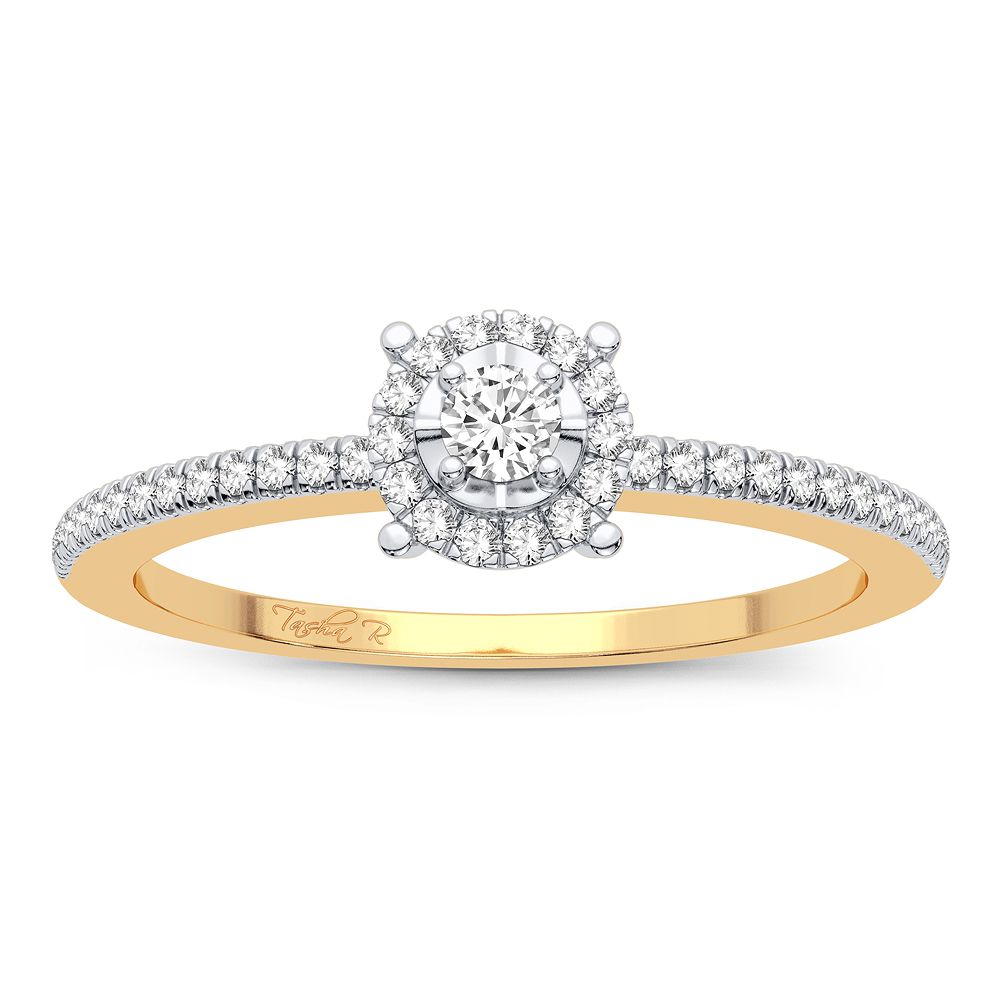 10K 0.16CT Diamond Ring