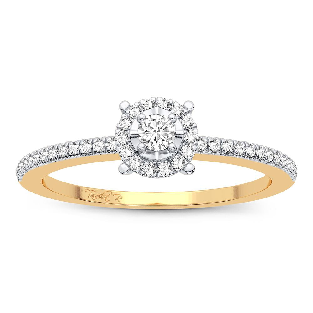 10K 0.16CT Diamond Ring