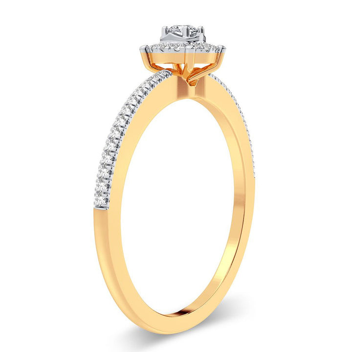 10K 0.16CT Diamond Ring