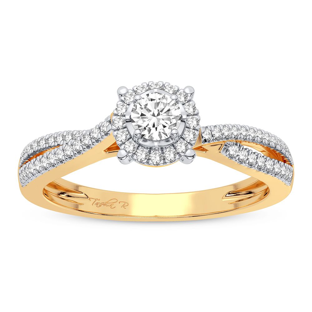 14K Yellow Gold Lab-Grown Diamond Promise Ring (0.25CT)