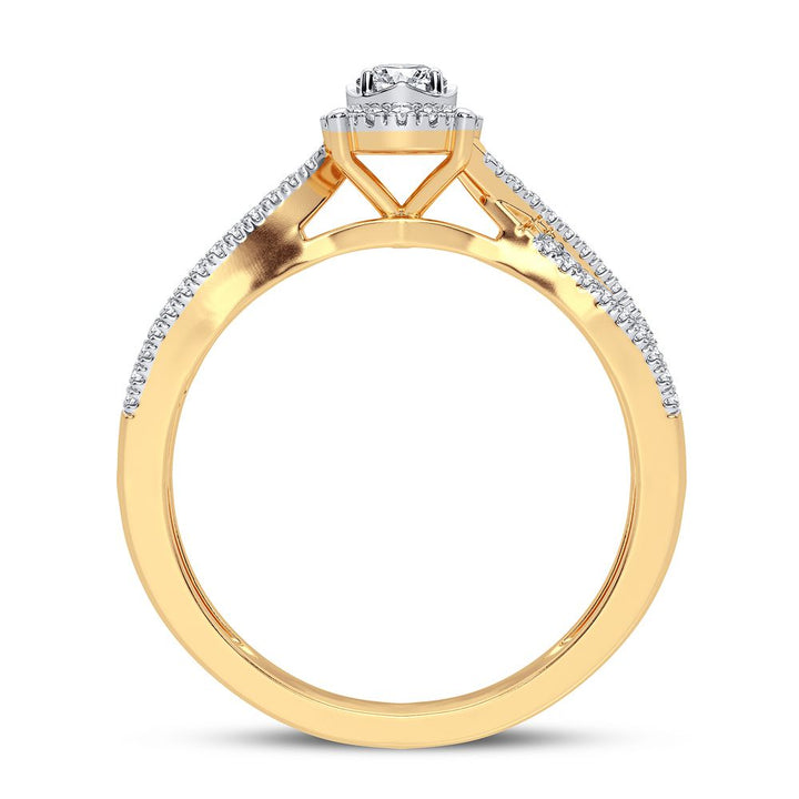 14K Yellow Gold Lab-Grown Diamond Promise Ring (0.25CT)