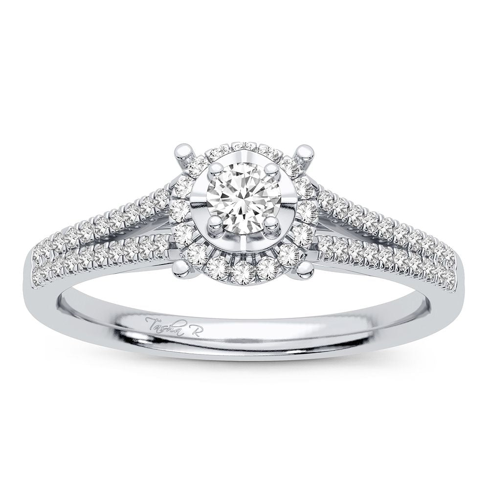Timeless 14K White Gold Lab Diamond Promise Ring (0.25CT)