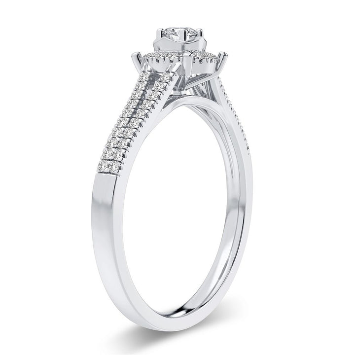 Timeless 14K White Gold Lab Diamond Promise Ring (0.25CT)