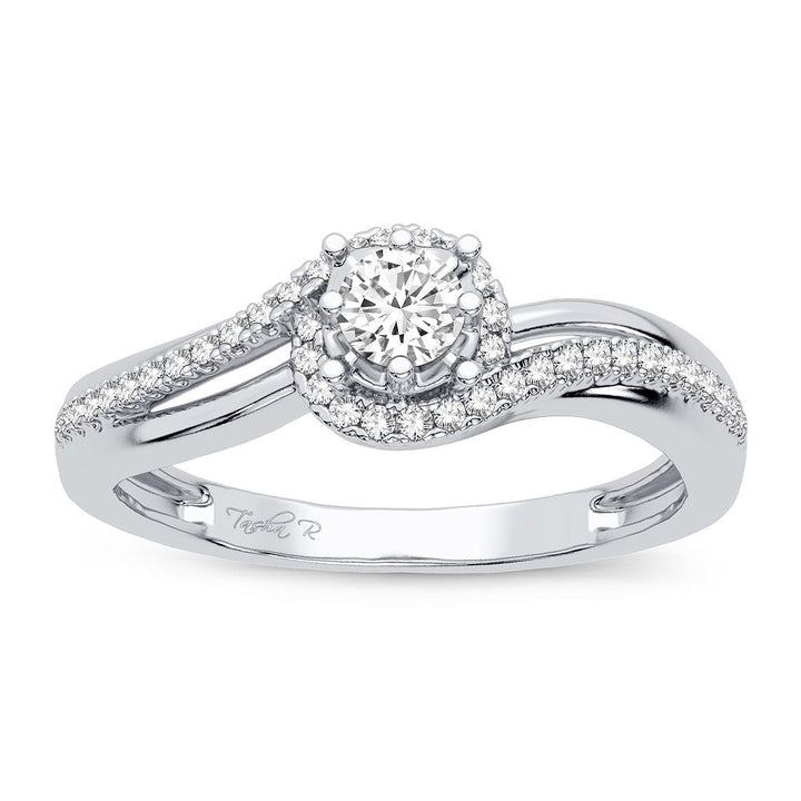 Romantic 14k Rose Gold Lab Diamond Promise Ring