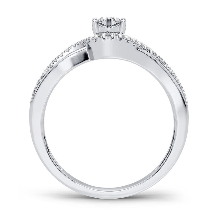 Romantic 14k Rose Gold Lab Diamond Promise Ring