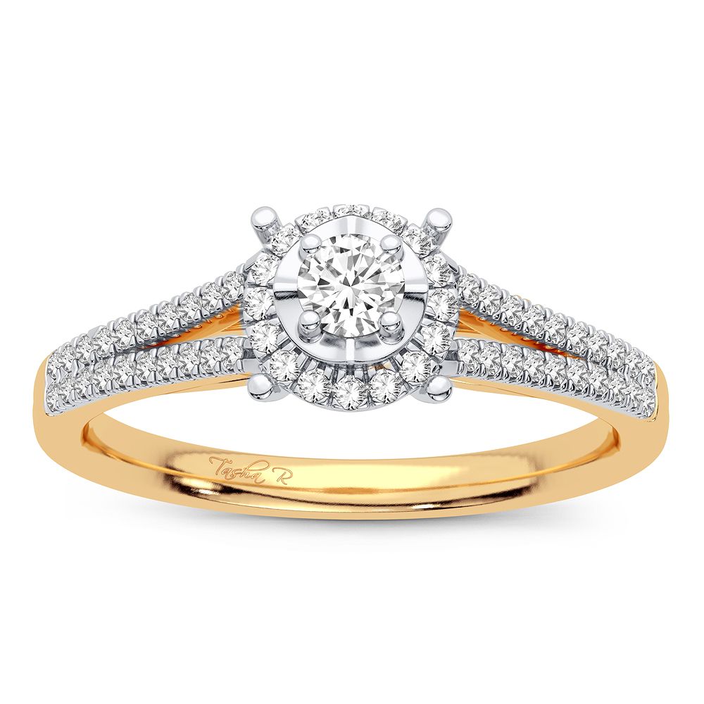 14K Yellow Gold Lab Diamond Promise Ring - 0.25CT Elegance