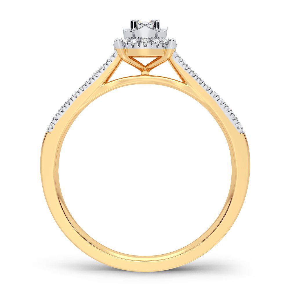 14K Yellow Gold Lab Diamond Promise Ring - 0.25CT Elegance