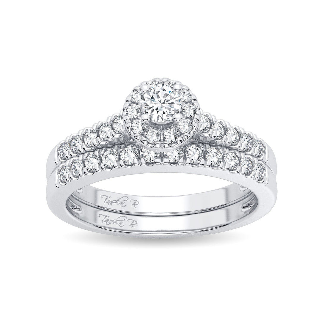 Elegant 14K White Gold 0.52CT Lab Diamond Engagement Ring