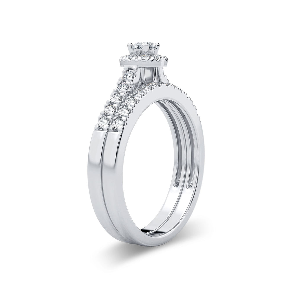 Elegant 14K White Gold 0.52CT Lab Diamond Engagement Ring