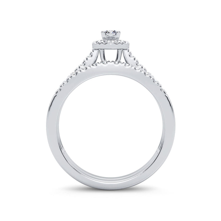 Elegant 14K White Gold 0.52CT Lab Diamond Engagement Ring