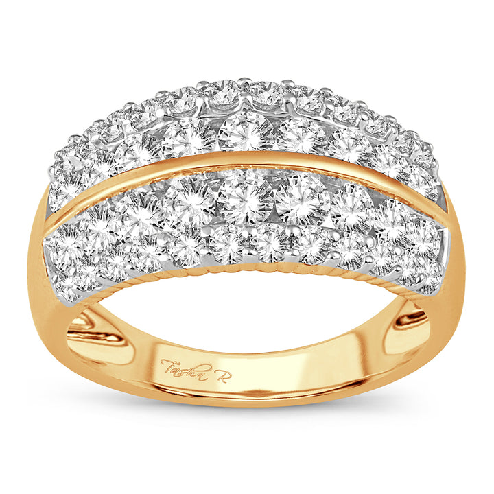 Luminous 14K Yellow Gold Lab Diamond Womens Band Ring