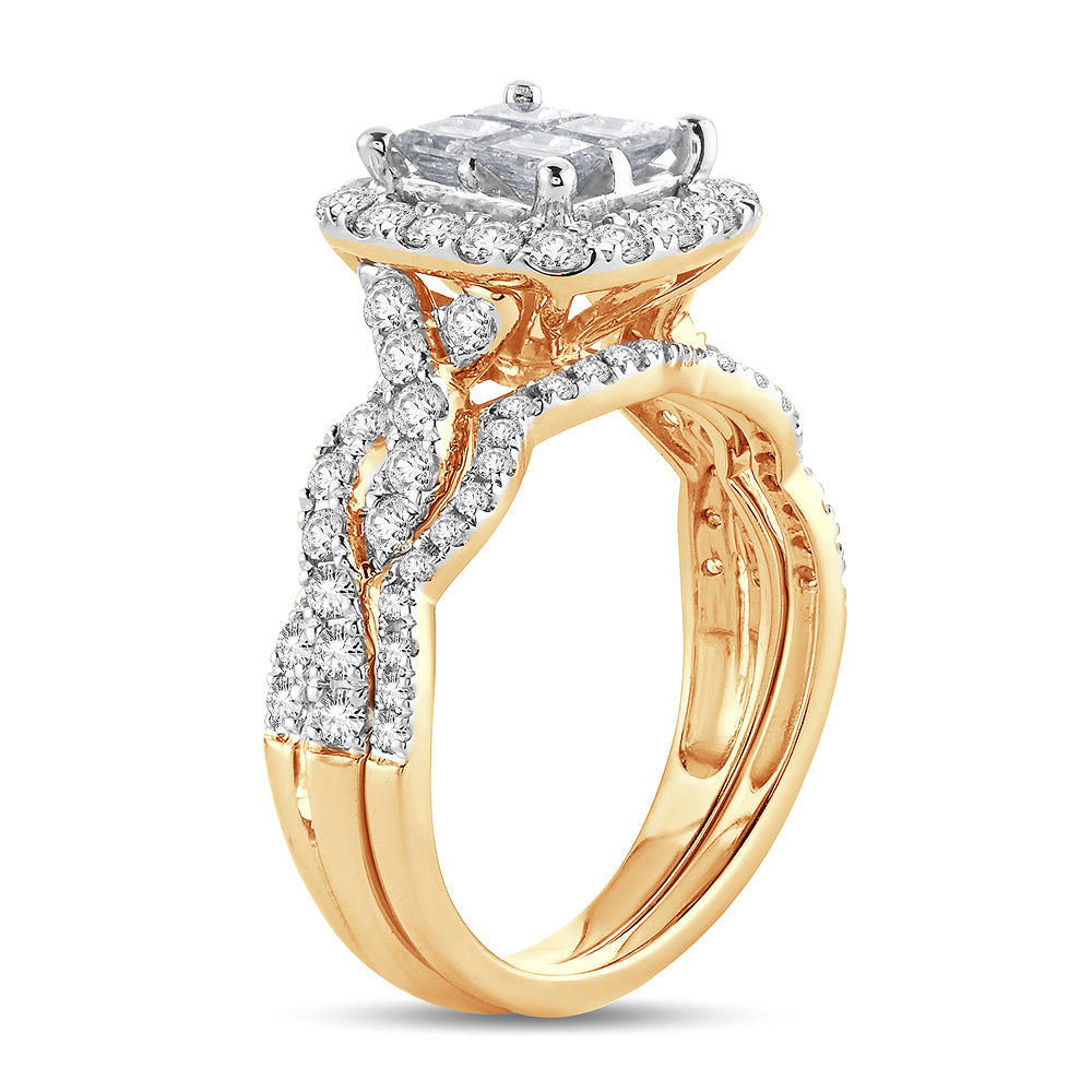 14K 1.75ct Diamond Bridal Ring