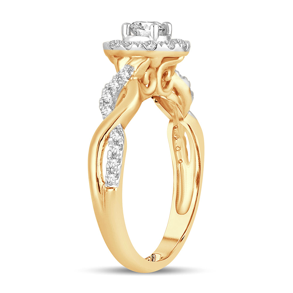 14K Yellow Gold Lab-Grown Diamond Engagement Ring (0.64 CT)