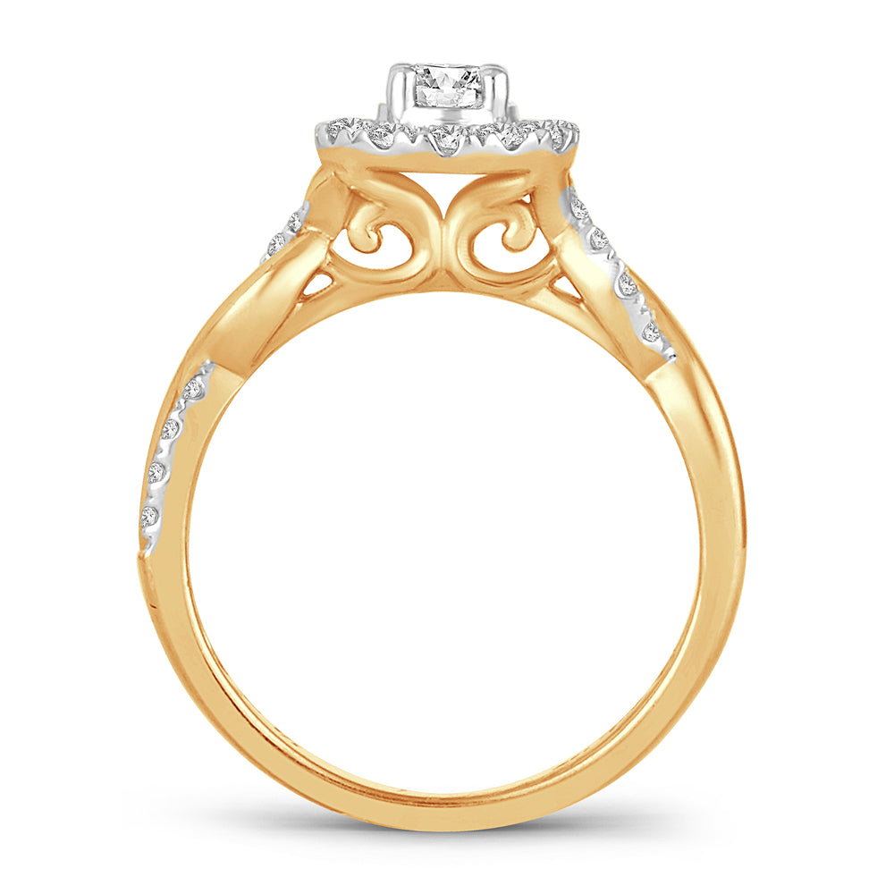 14K Yellow Gold Lab-Grown Diamond Engagement Ring (0.64 CT)