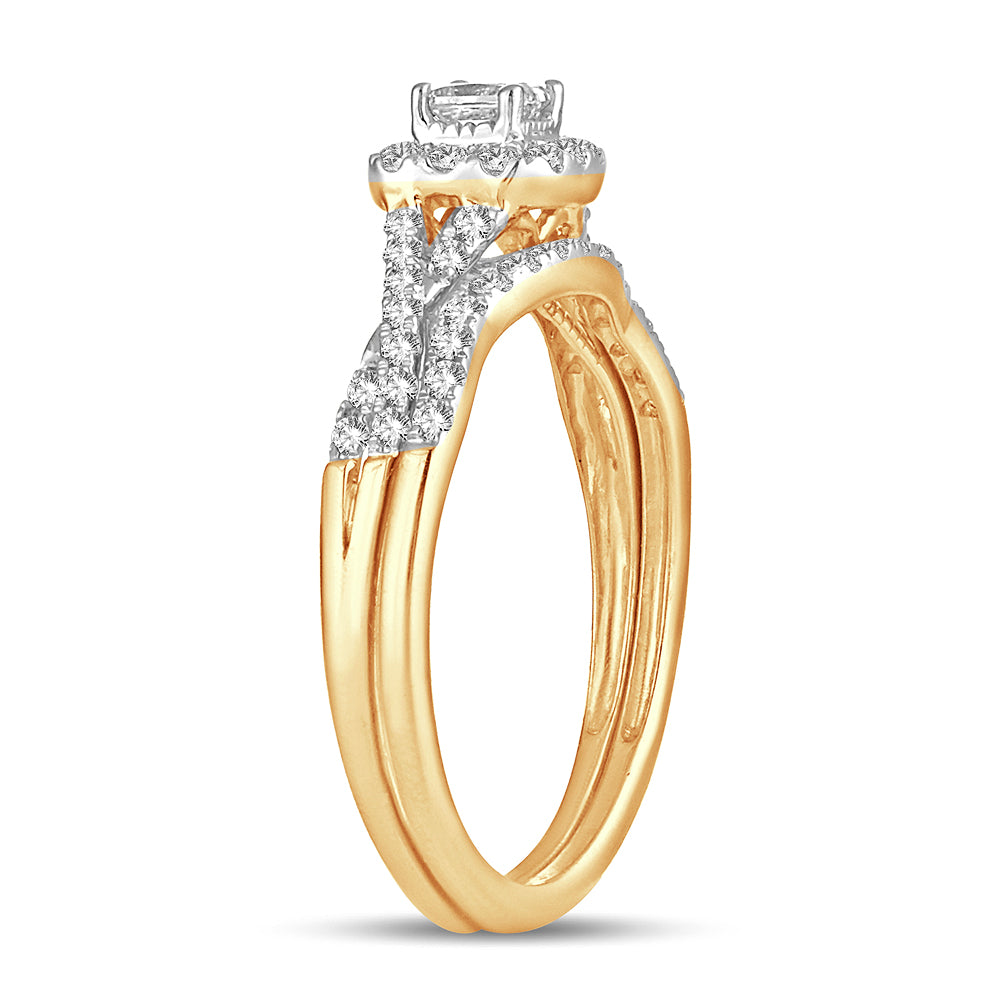 14K Yellow Gold Lab Diamond Bridal Ring (0.51CT)