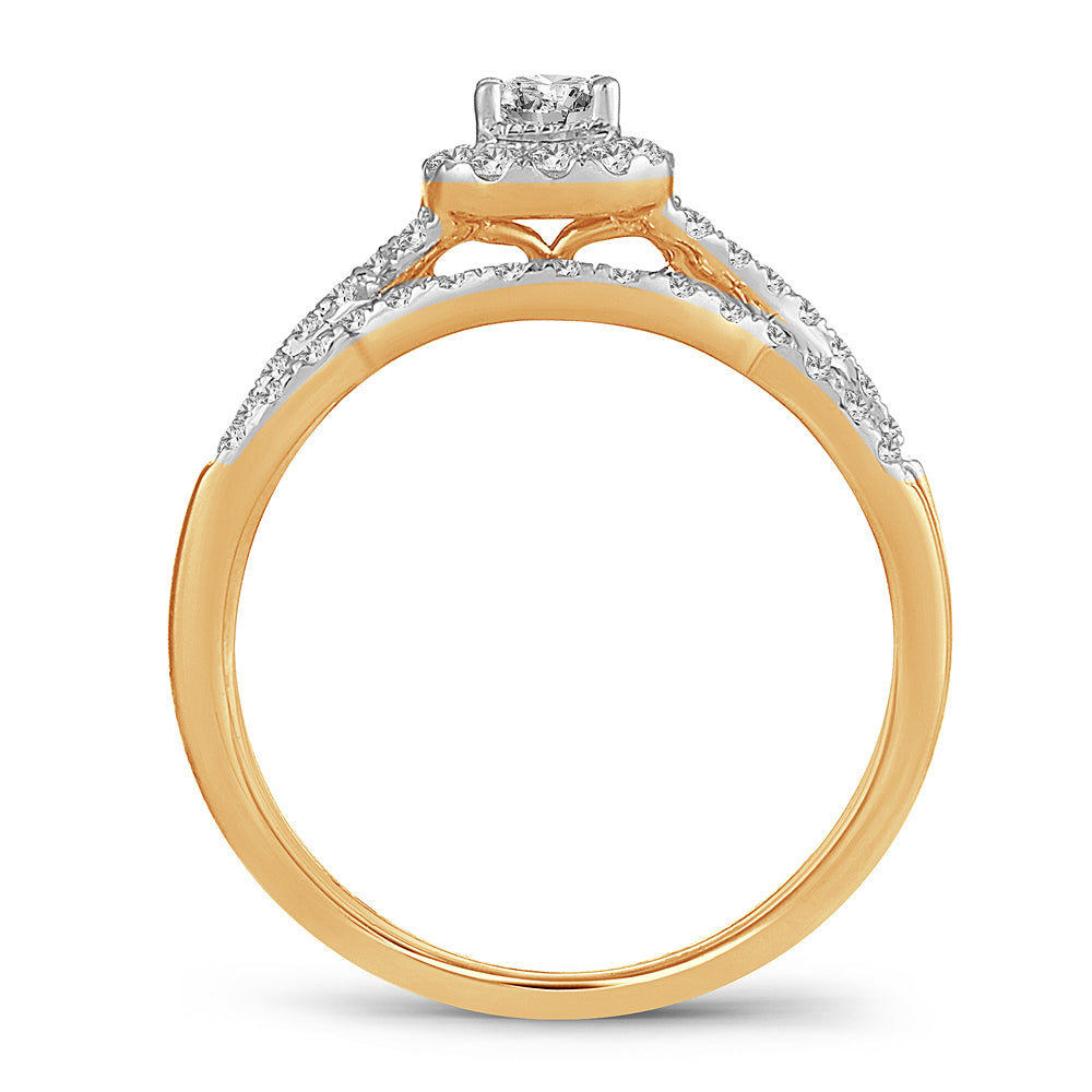 14K Yellow Gold Lab Diamond Bridal Ring (0.51CT)