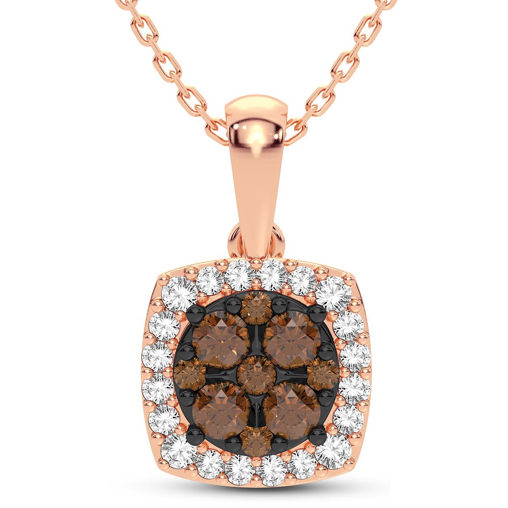 Delicate 14k Rose Gold 0.52CT Lab Diamond Pendant