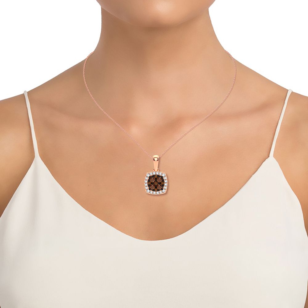 Delicate 14k Rose Gold 0.52CT Lab Diamond Pendant