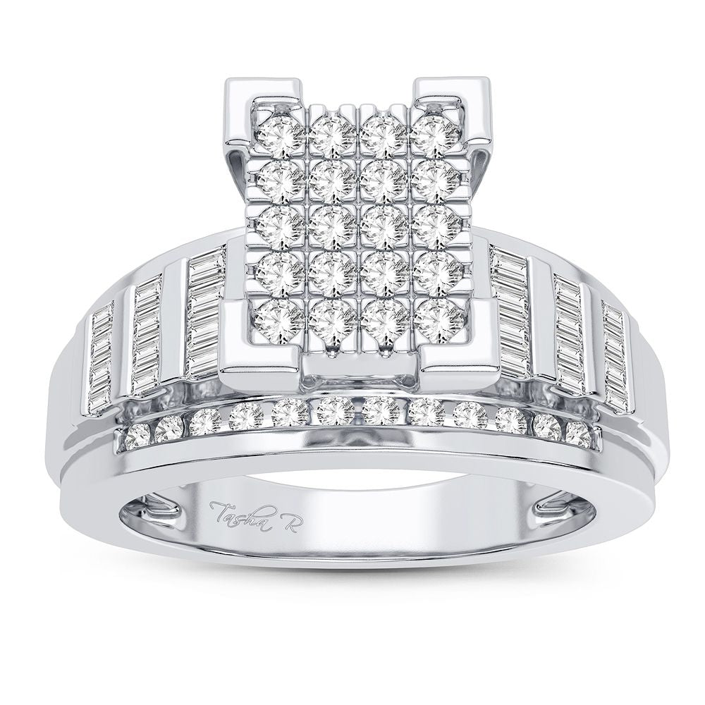 10k White Gold Mens Lab Diamond Fashion Ring - 0.50CT