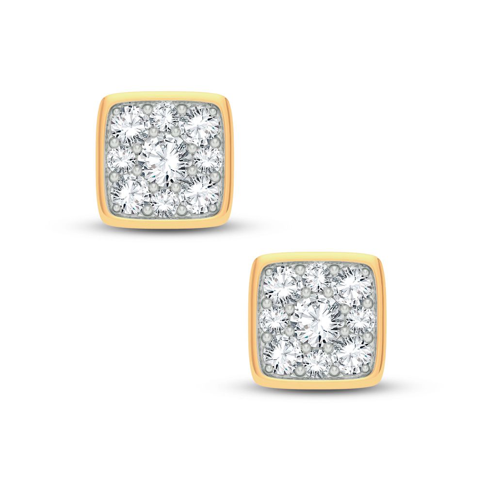 Chic 14k Yellow Gold 0.50CT Lab Diamond Stud Earrings
