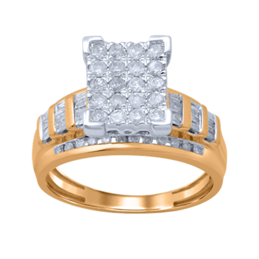 Chic 10k Gold 2.00CT Lab Diamond Womens Fashion Ring