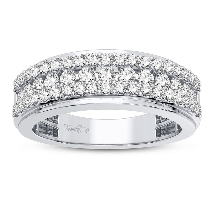 Sparkling 14k White Gold 1CT Lab Diamond Womens Band