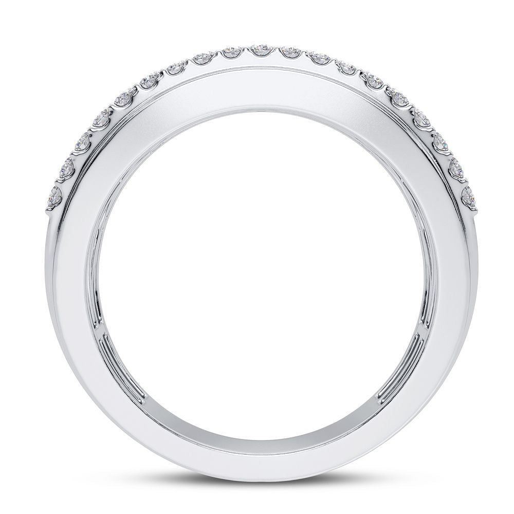 Sparkling 14k White Gold 1CT Lab Diamond Womens Band