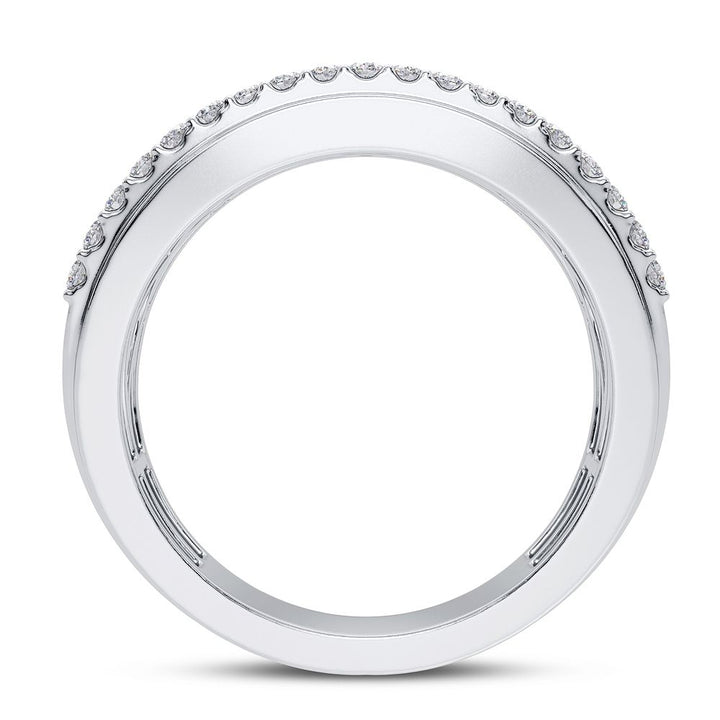 Sparkling 14k White Gold 1CT Lab Diamond Womens Band
