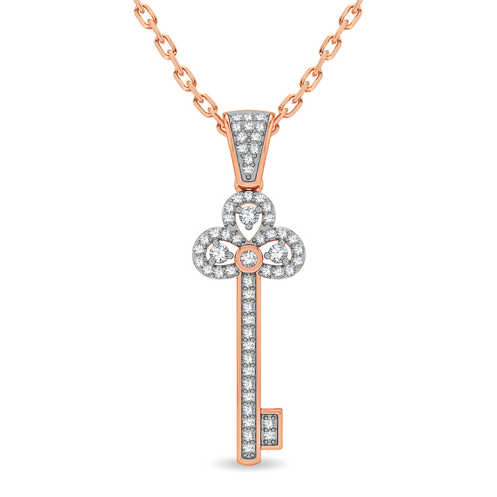 Romantic Rose Gold Lab Diamond Pendant: Timeless Elegance